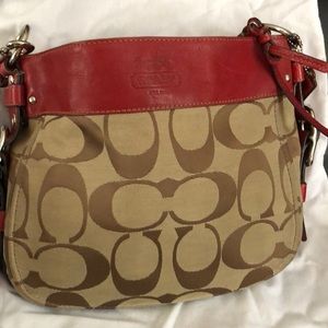 Coach Zoe Signature Hobo Bag - used